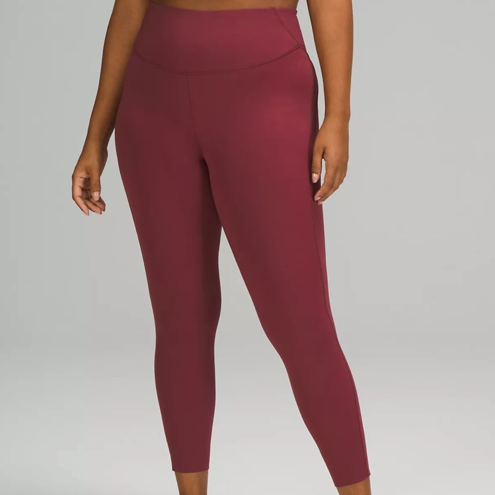 Lululemon Athletica Maroon High-Rise Leggings